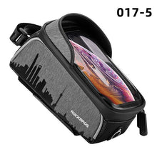 Load image into Gallery viewer, ROCKBROS Bike Bag Front Phone Bicycle Bag For Bicycle Tube Waterproof Touch Screen Saddle Package For 5.8 /6 Bike Accessories