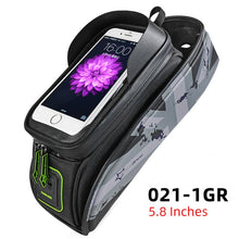 Load image into Gallery viewer, ROCKBROS Bike Bag Front Phone Bicycle Bag For Bicycle Tube Waterproof Touch Screen Saddle Package For 5.8 /6 Bike Accessories