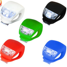 Load image into Gallery viewer, 1pcs bike light Silicone LED Head Rear Bicycle Front Light Wheel Waterproof Cycling Light With Battery bike accessories TSLM2