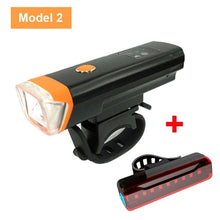 Load image into Gallery viewer, NEWBOLER Smart Induction Bicycle Front Light Set USB Rechargeable Rear Light LED Headlight Bike Lamp Cycling FlashLight For Bike
