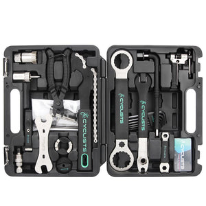 Pro Bicycle Repair Tools Box 18 In 1 Cycling Multitool Chain Pedal BB Wrench Hex Key Bike Tools Kit Box Set Bike Repair Kit