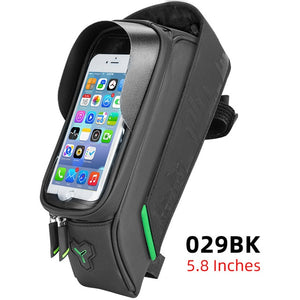 ROCKBROS Bike Bag Front Phone Bicycle Bag For Bicycle Tube Waterproof Touch Screen Saddle Package For 5.8 /6 Bike Accessories