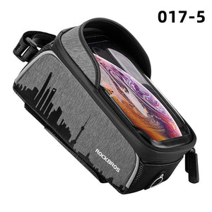 ROCKBROS Bike Bag Front Phone Bicycle Bag For Bicycle Tube Waterproof Touch Screen Saddle Package For 5.8 /6 Bike Accessories