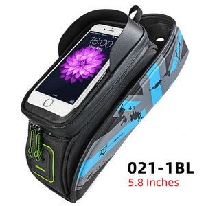 ROCKBROS Bike Bag Front Phone Bicycle Bag For Bicycle Tube Waterproof Touch Screen Saddle Package For 5.8 /6 Bike Accessories