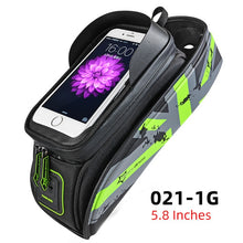 Load image into Gallery viewer, ROCKBROS Bike Bag Front Phone Bicycle Bag For Bicycle Tube Waterproof Touch Screen Saddle Package For 5.8 /6 Bike Accessories
