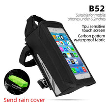 Load image into Gallery viewer, ROCKBROS Bike Bag Front Phone Bicycle Bag For Bicycle Tube Waterproof Touch Screen Saddle Package For 5.8 /6 Bike Accessories
