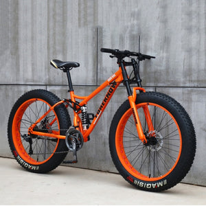 26 Inch Moutain Bike Beach Snowmobile Fat Bike Super Wide Tires Sports Cycling Bicycle 27 Speed Off Road Racing Student Bike