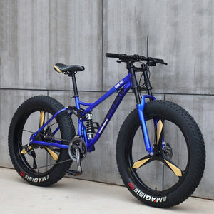 26 Inch Moutain Bike Beach Snowmobile Fat Bike Super Wide Tires Sports Cycling Bicycle 27 Speed Off Road Racing Student Bike