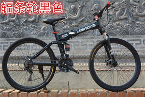 Folding Road Bicycle Mountain Bike 21 24 27 Speeds One Wheel Double Disc Brake Bike 26 Inch Mountain Bike