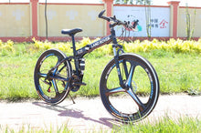 Load image into Gallery viewer, Folding Road Bicycle Mountain Bike 21 24 27 Speeds One Wheel Double Disc Brake Bike 26 Inch Mountain Bike
