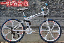 Load image into Gallery viewer, Folding Road Bicycle Mountain Bike 21 24 27 Speeds One Wheel Double Disc Brake Bike 26 Inch Mountain Bike
